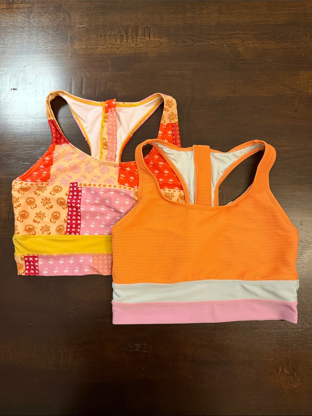 Woman’s Orange & Pink Swim Tops - Pack of 2